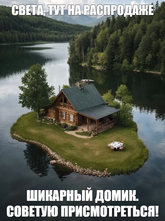 Создать мем "дома дом, дом домик, дома у озера" - Картинки - Meme ...